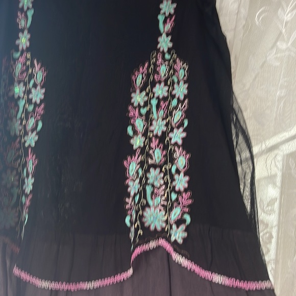 Pink, Black Odille skirt from Anthropologie - Picture 6 of 7